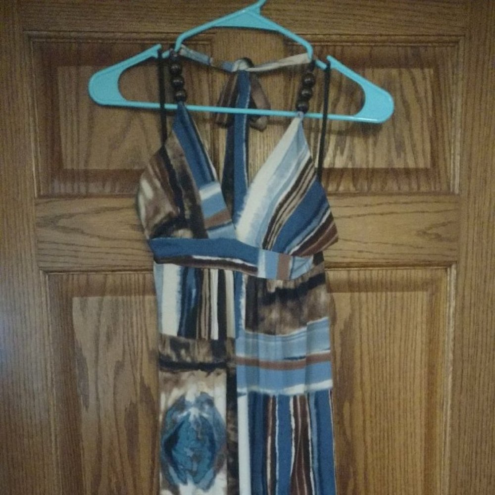Beaded Halter Top Dress